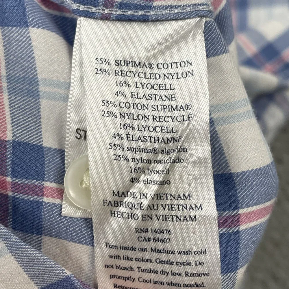Faherty Brand‎ Reserve Button Down Shirt Mens XS Movement Ice Falls Plaid